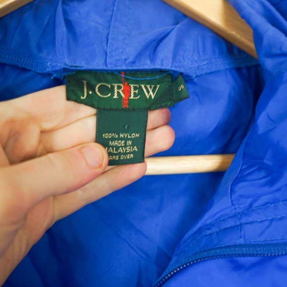 Vintage Blue J.crew Windbreaker jacket - Picture 2 of 4